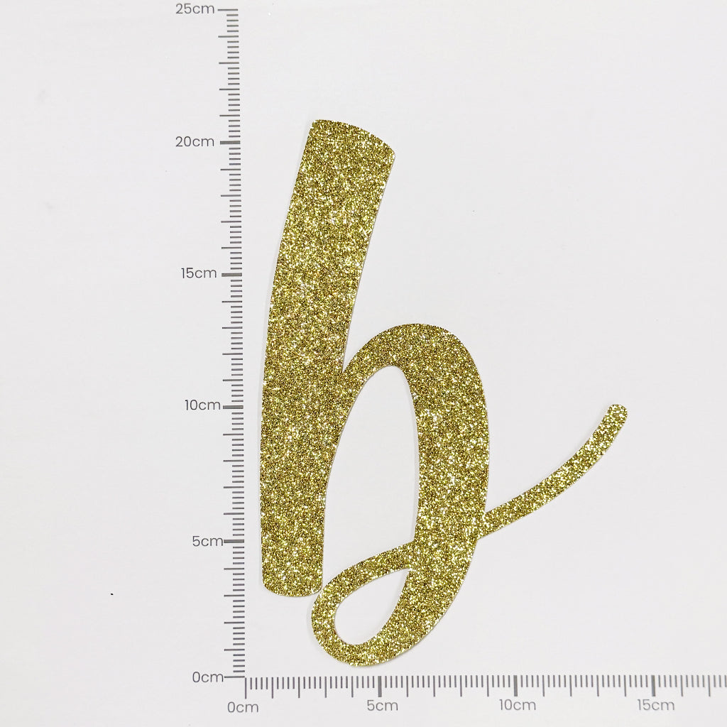 Happy Birthday Banner Custom Cursive Glitter Gold Script Font Banner