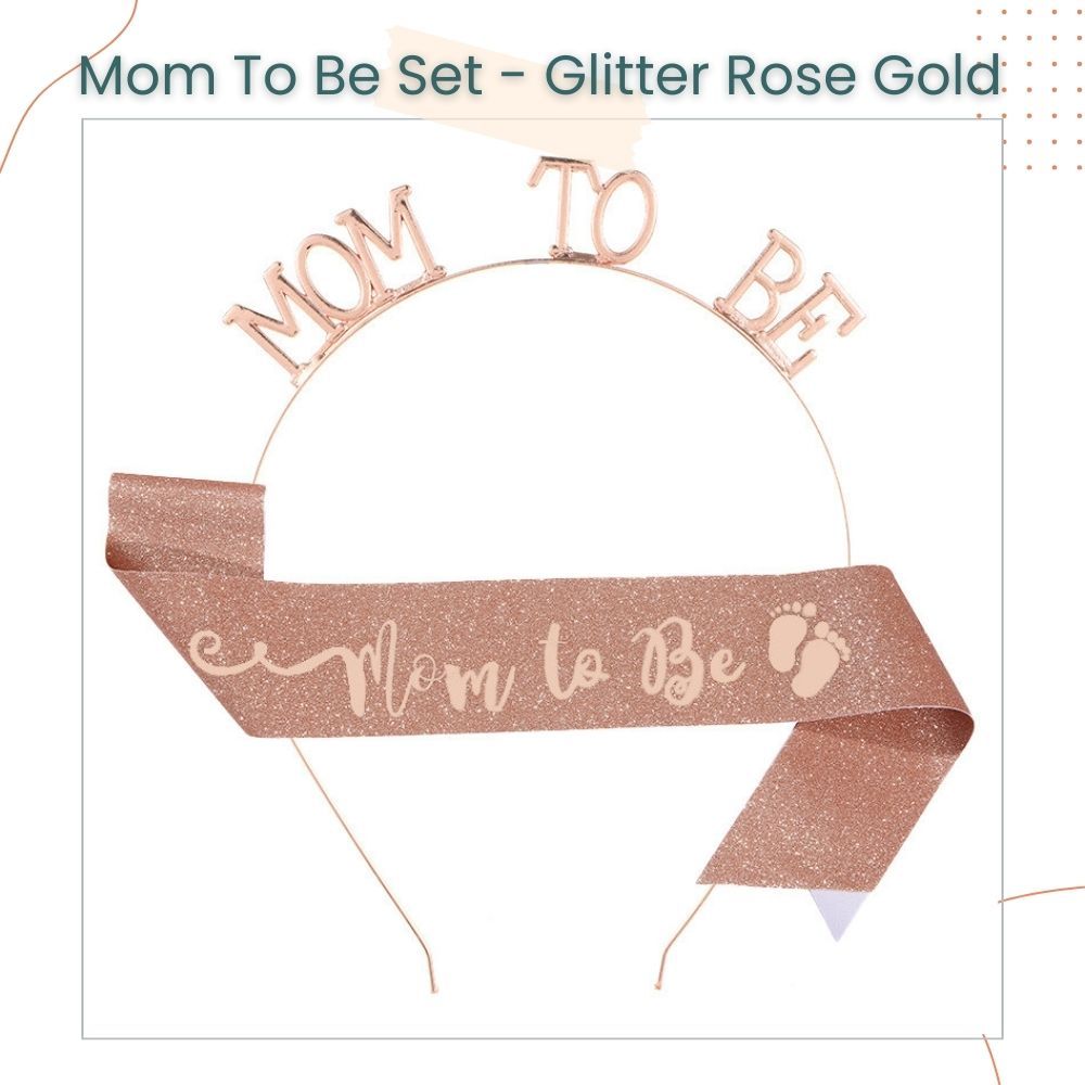 Mom To Be Satin Sash and Tiara Value Pack Set for Mummy