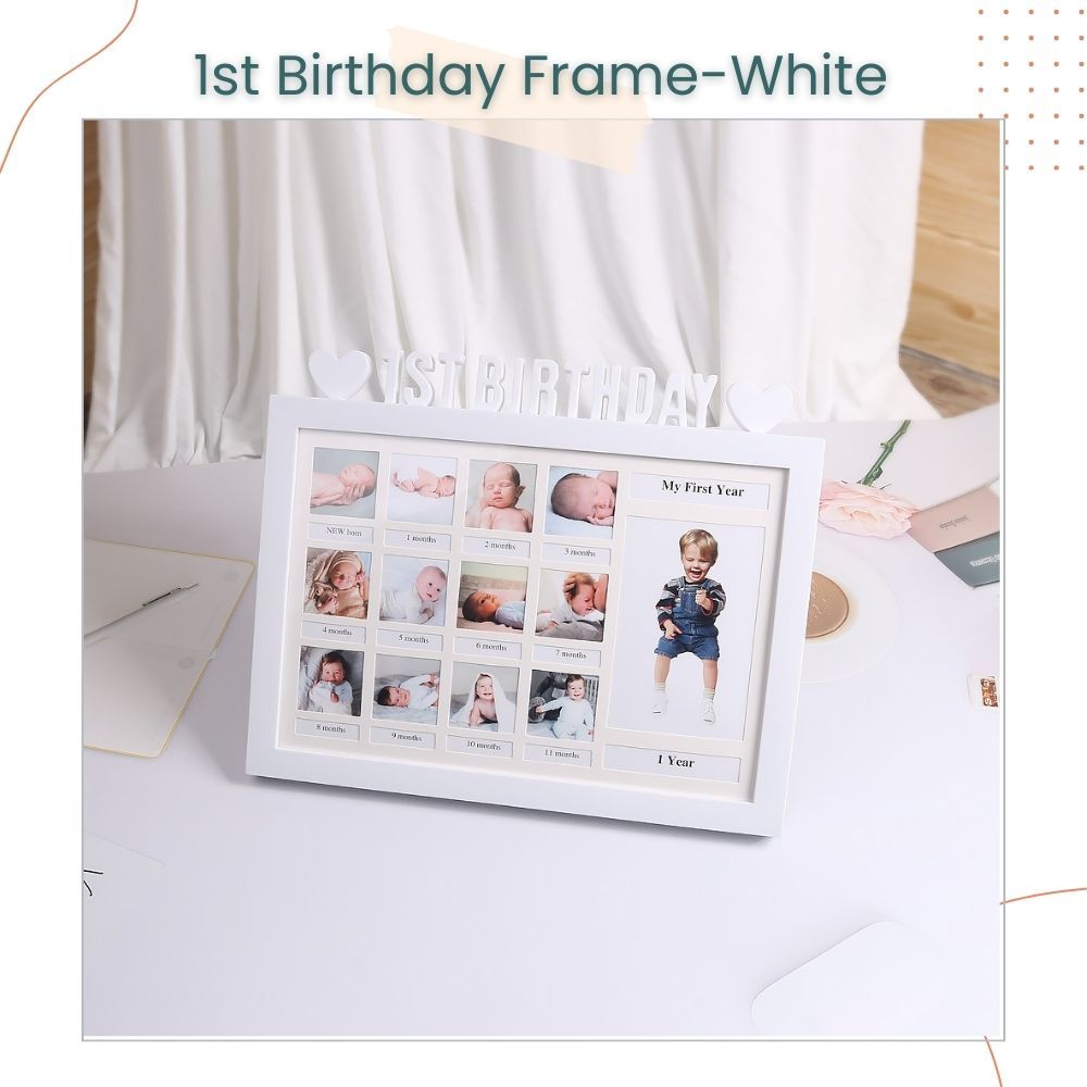 1st Birthday 12 Month Lovely Memorial Baby Photo Frame for Baby Birthday