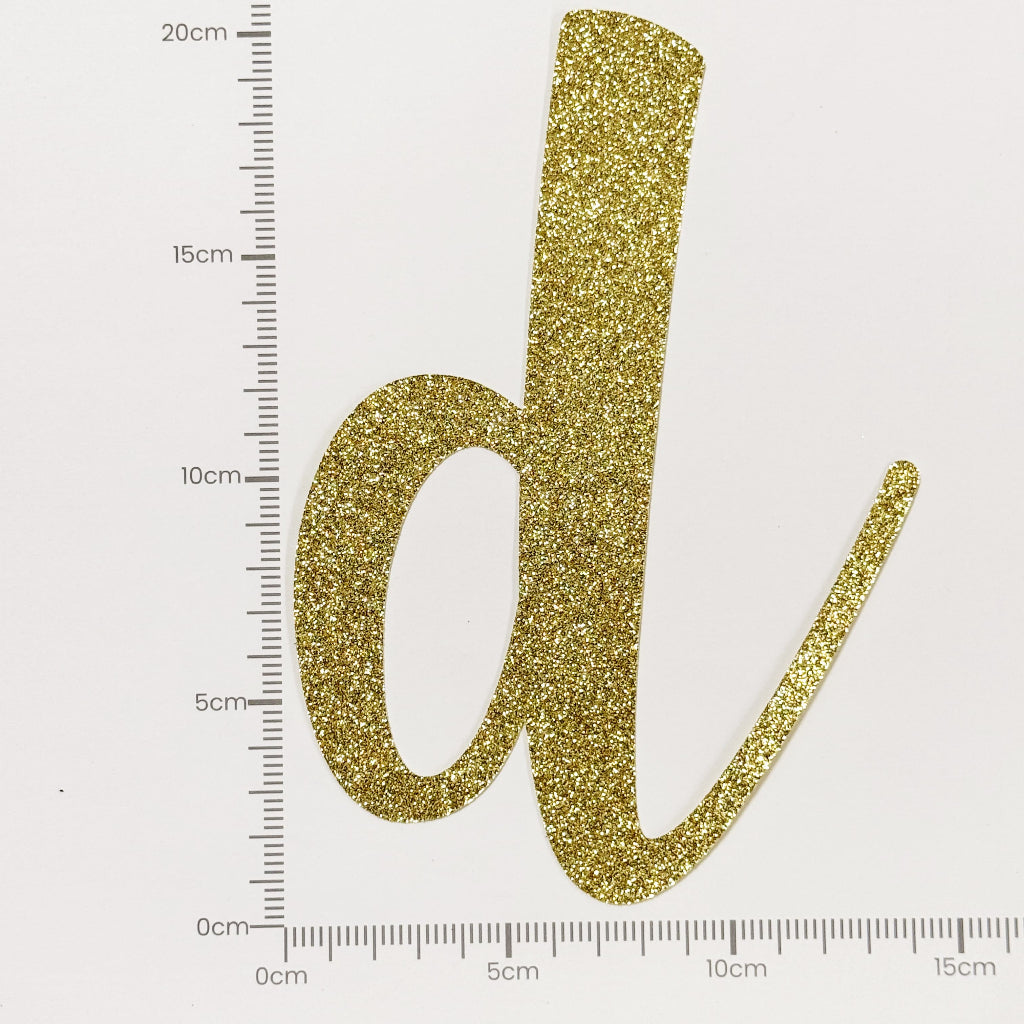 Happy Birthday Banner Custom Cursive Glitter Gold Script Font Banner