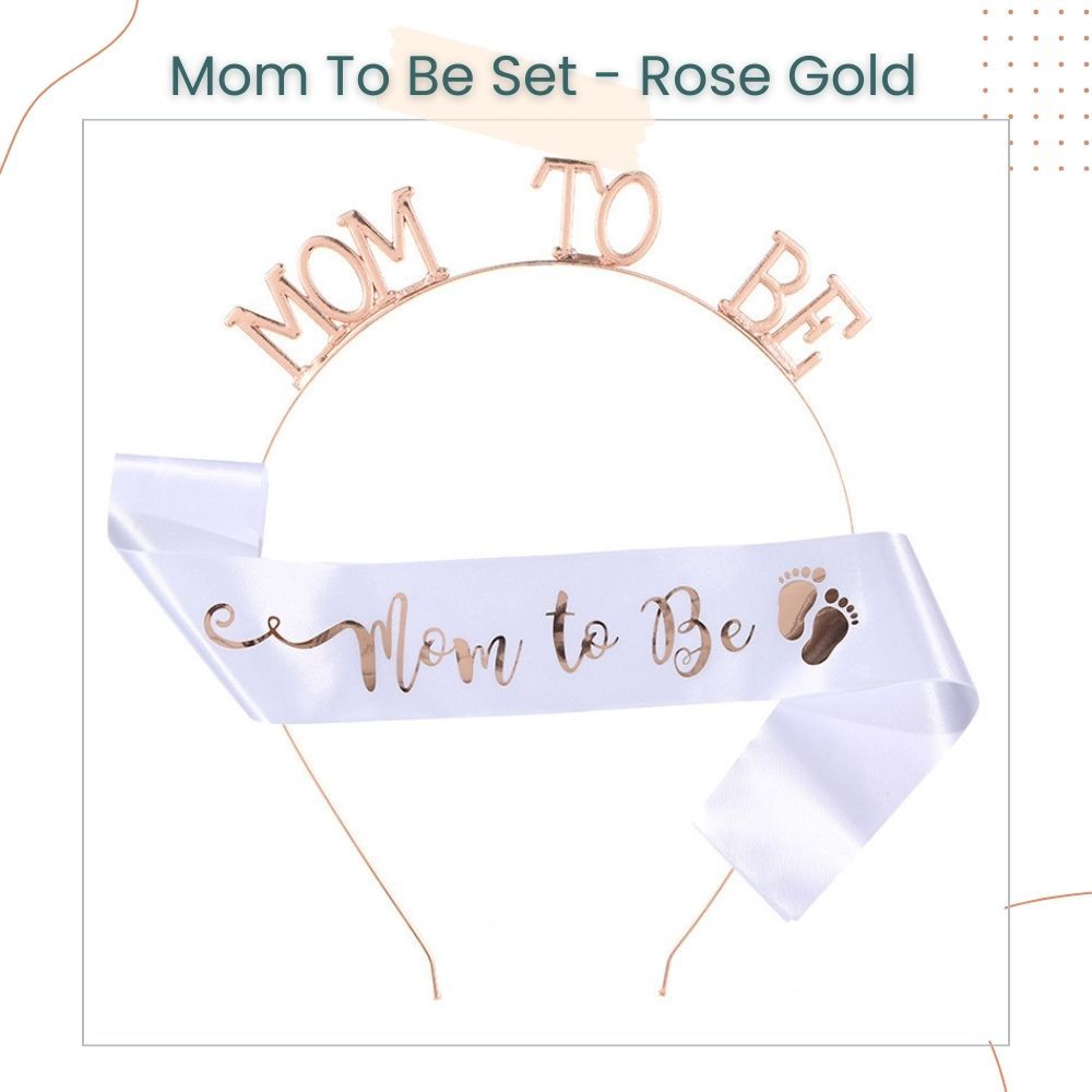 Mom To Be Satin Sash and Tiara Value Pack Set for Mummy