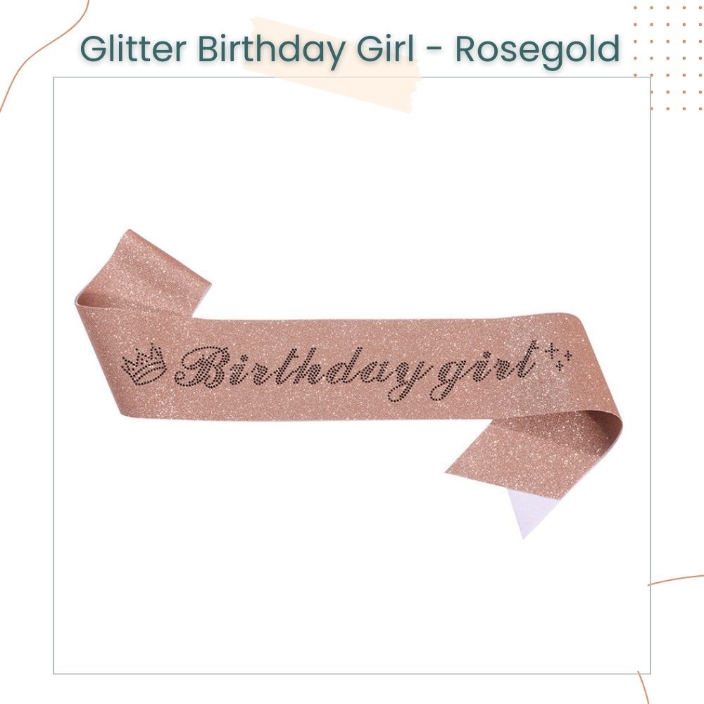 New Edition Glitter Diamond Birthday Girl Sash Party Accessories