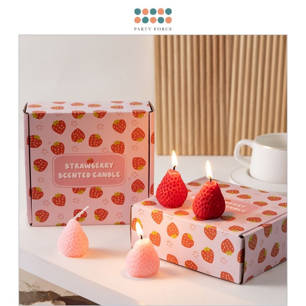 Strawberry Scented Candle Creative Ornaments for Living Home Birthday Gift