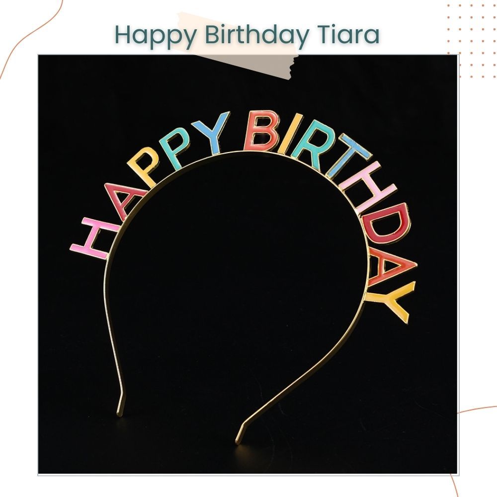 Its My Birthday Medal Colorful Headband Tiara for Birthday Accessories