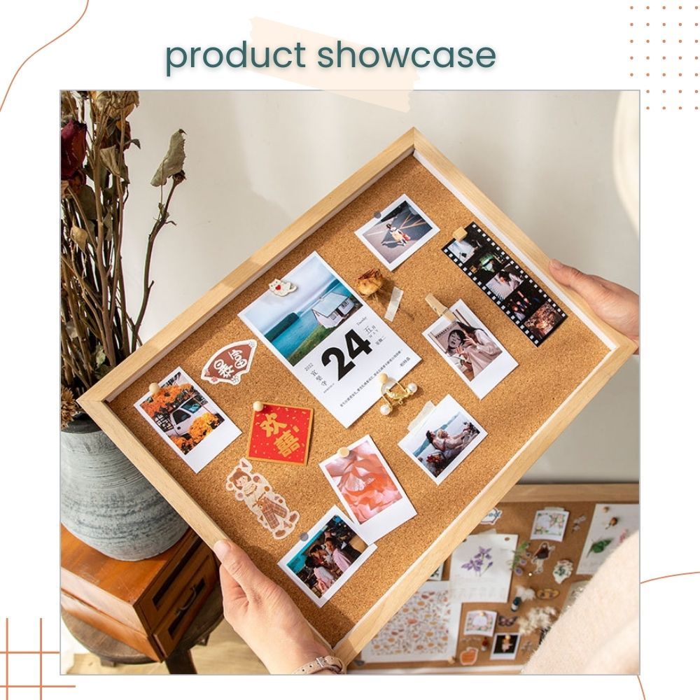 Solid Wooden Photo Frame Cok Board Decorative Wall Student Study Room Decor