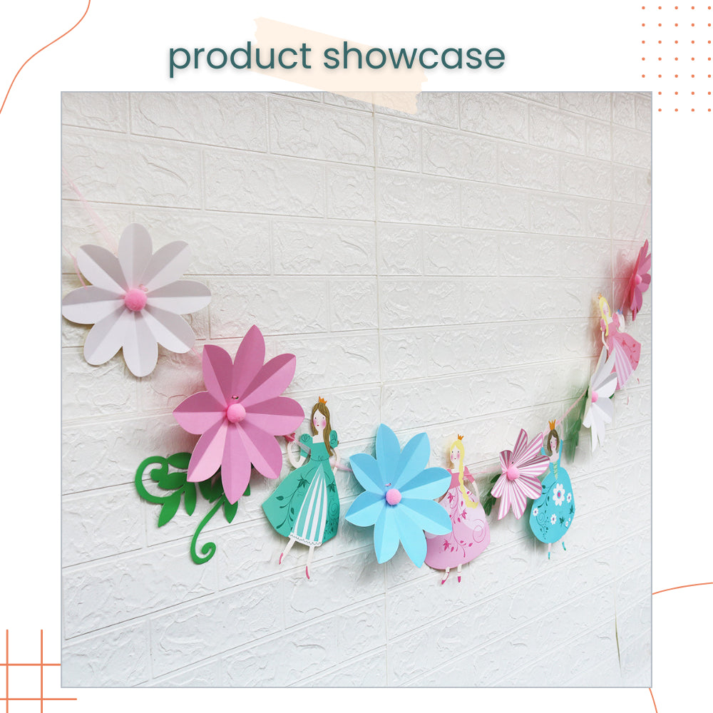 Unicorn Princess Theme Happy Birthday Decoractive Banner for Event Party Decoration