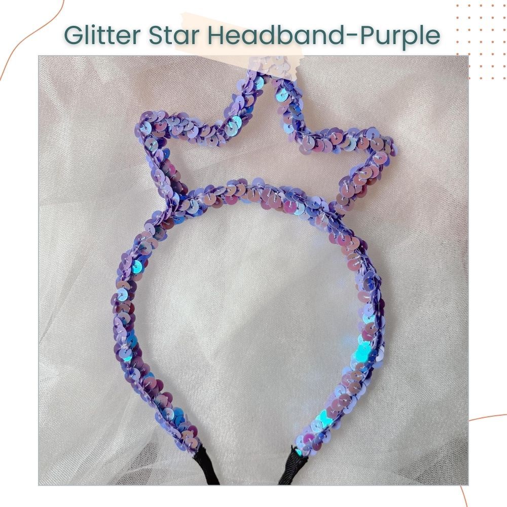 Glitter Star Crown Party Headband Tiara for Birthday Party Accessories