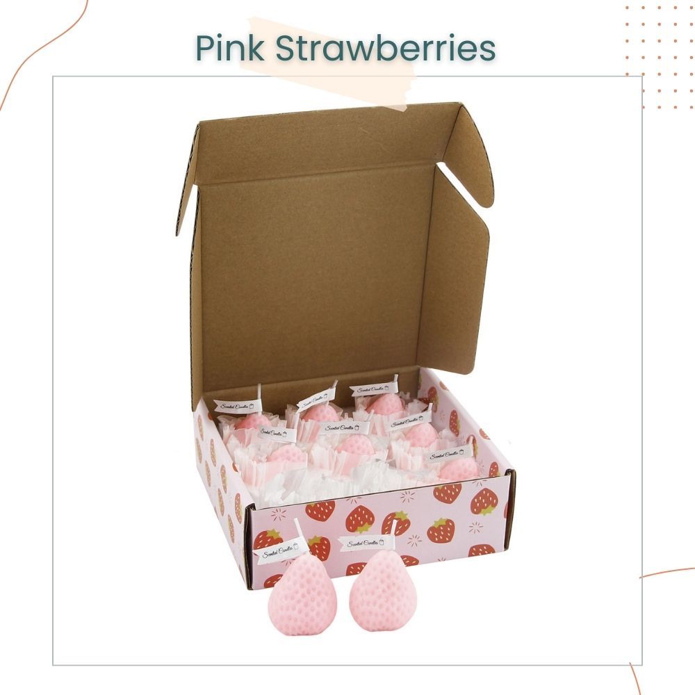 Strawberry Scented Candle Creative Ornaments for Living Home Birthday Gift