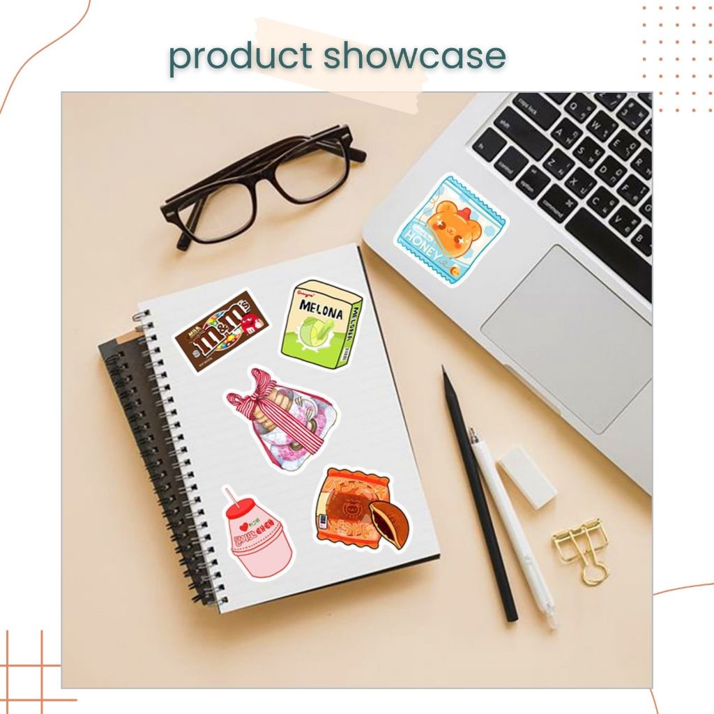 50pcs Snack Food and Drinks Stickers Cute for Kids Birthday Goodie Bag Gift