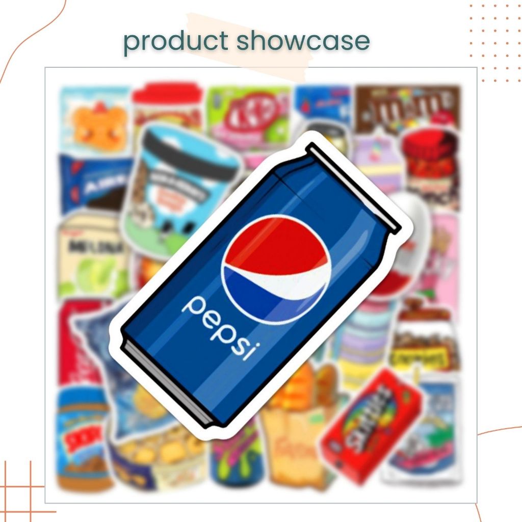 50pcs Snack Food and Drinks Stickers Cute for Kids Birthday Goodie Bag Gift