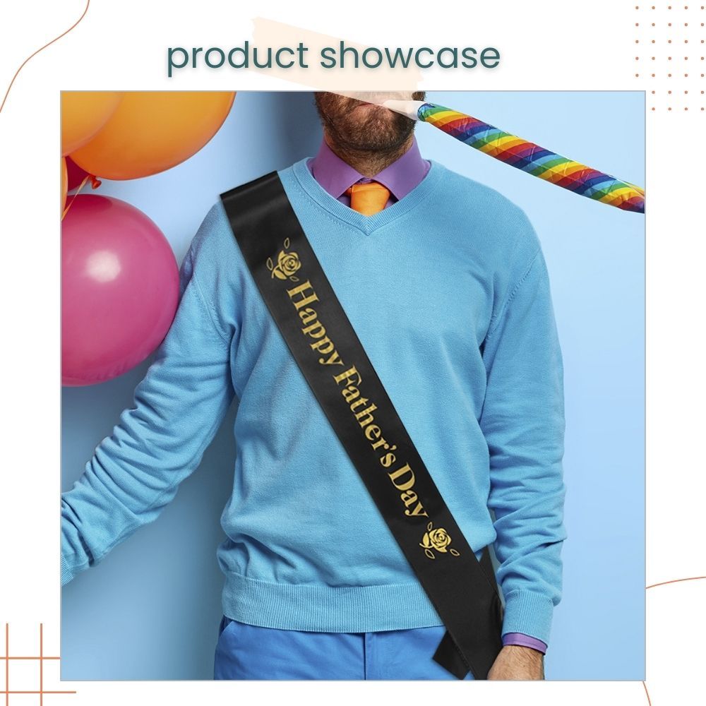 Happy Father's Day Sash Best Dad Ever For Parties Celebration