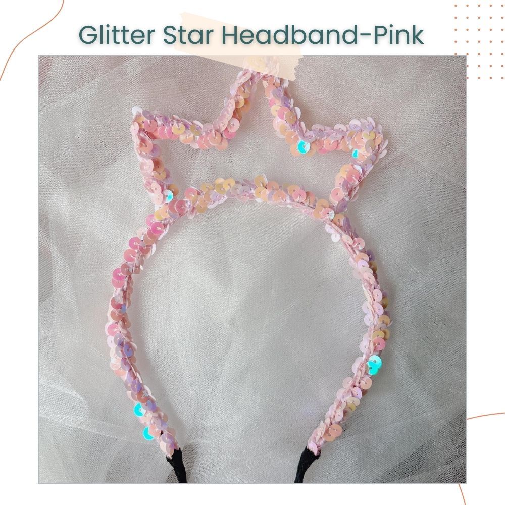 Glitter Star Crown Party Headband Tiara for Birthday Party Accessories