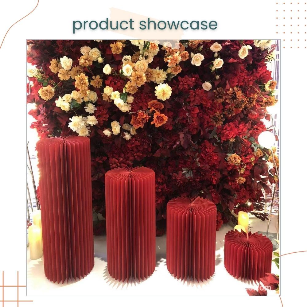 Paper Folding Stand Roman Column Dessert Table for Birthday Wedding Decoration