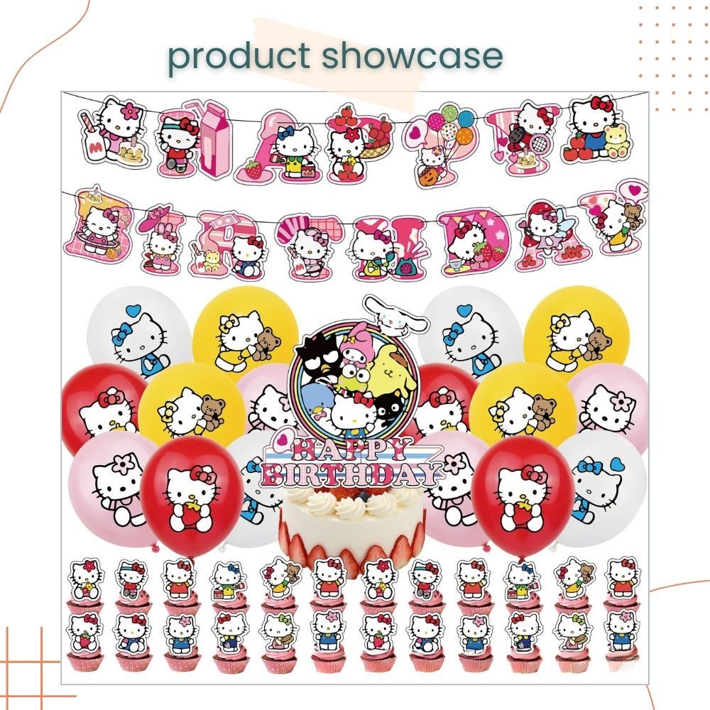 Sanrio Theme Cinnamoroll Kuromi Hello Kitty Balloon Pack for Birthday Party