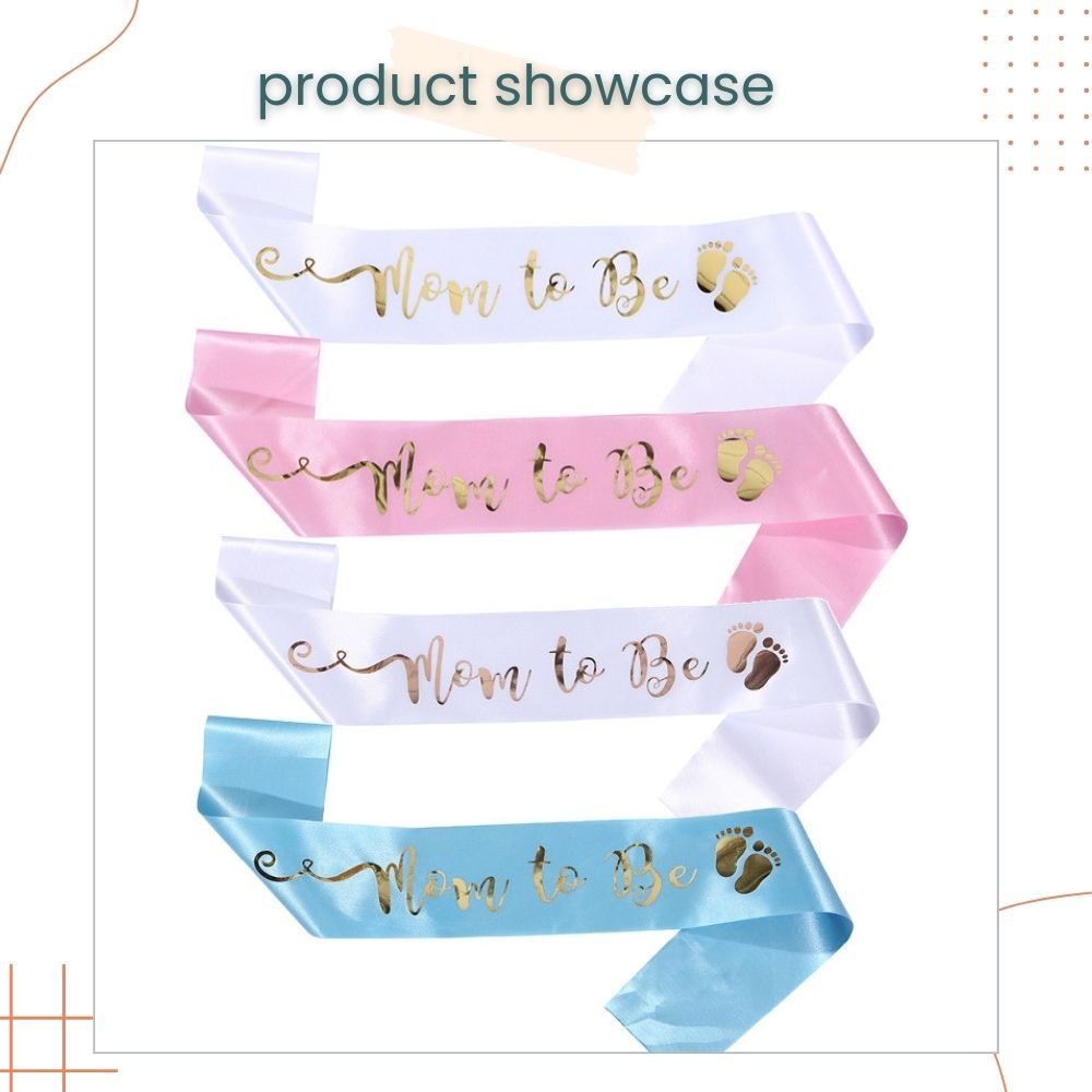 Mom To Be Satin Sash and Tiara Value Pack Set for Mummy