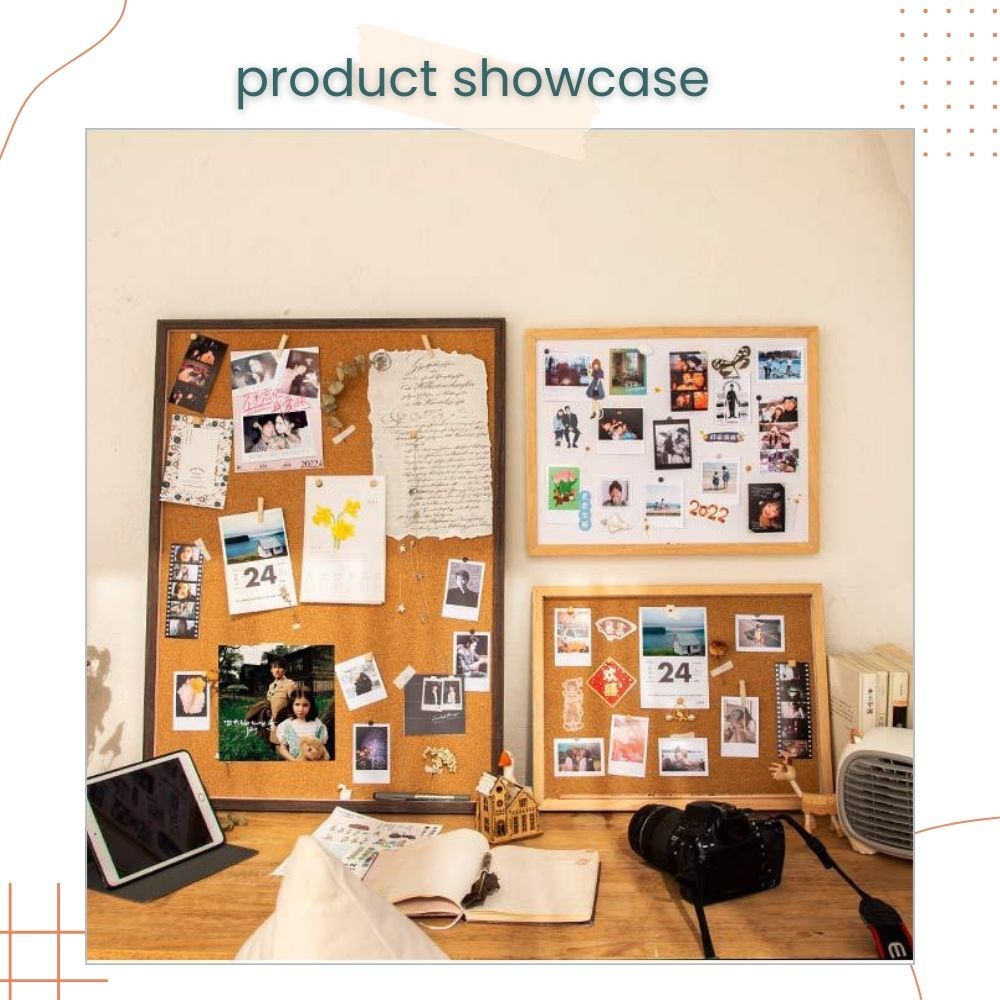 Solid Wooden Photo Frame Cok Board Decorative Wall Student Study Room Decor