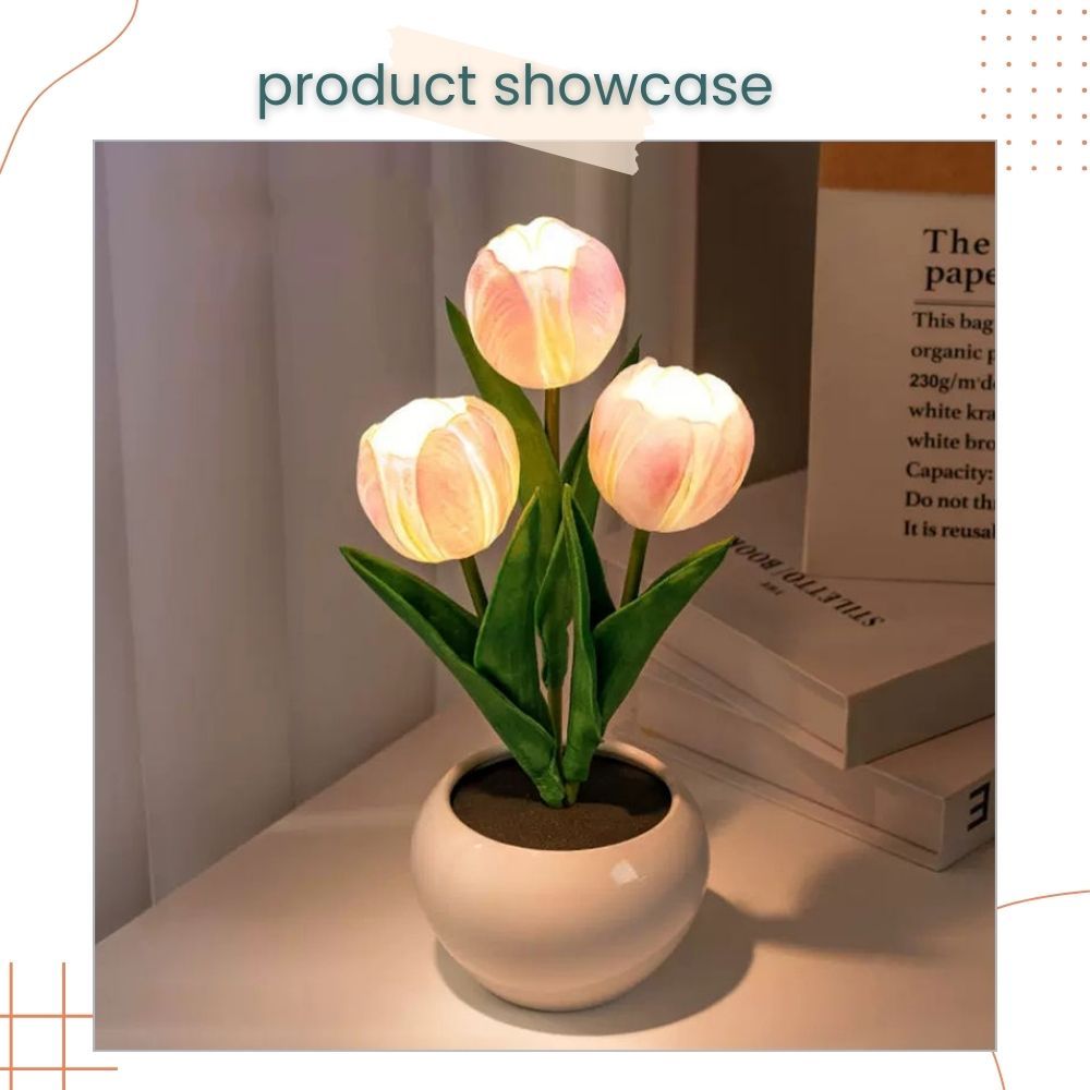 LED Tulip Bouquet Cute Atmosphere Night Light for Valentine Gift Mother's Day Birthday Gift