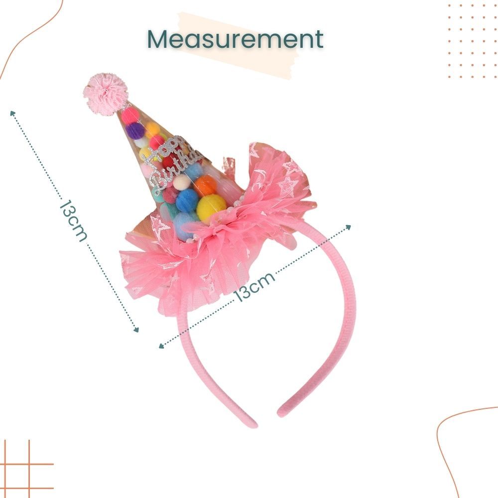 Rainbow Candy Birthday Hat Headband for Party Hair Accessories Birthday Event