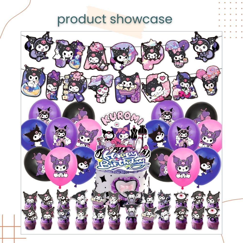 Sanrio Theme Cinnamoroll Kuromi Hello Kitty Balloon Pack for Birthday Party