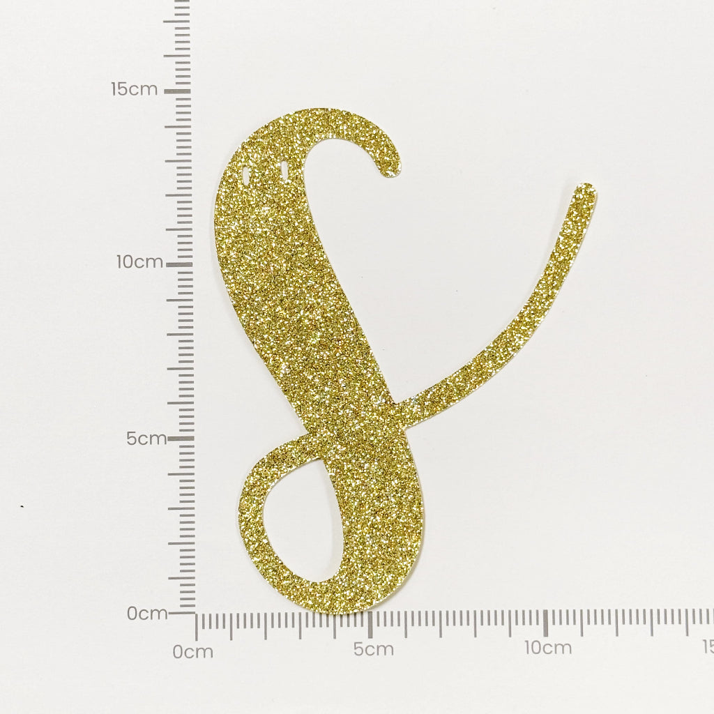 Happy Birthday Banner Custom Cursive Glitter Gold Script Font Banner