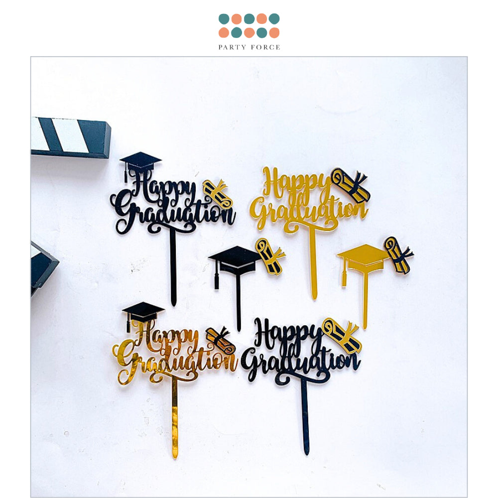 Happy Graduation Cake Topper for Cake Decoration