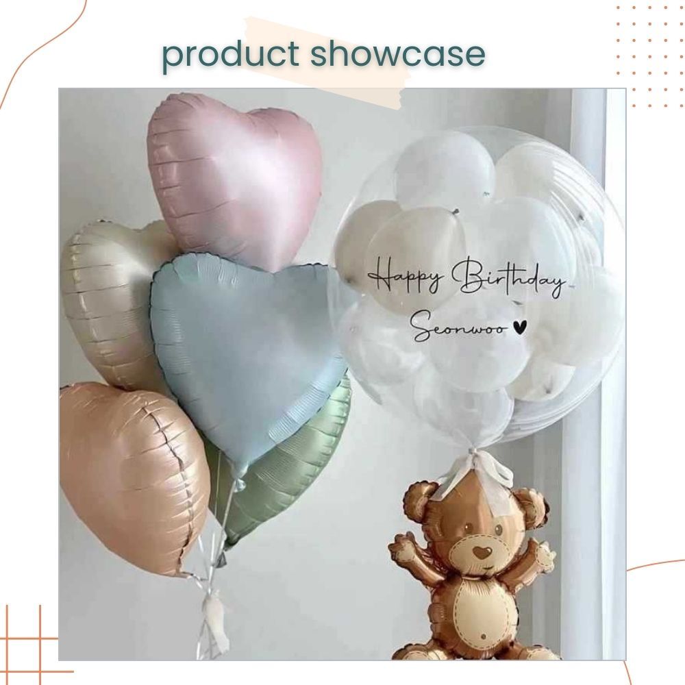 18 inch Matt Heart Star Shaped Foil Balloon