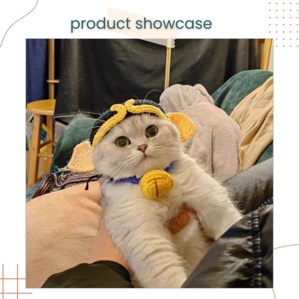 Pets Cat and Dog Cute Zhu Bajie Knitted Hat Funny Transformation Costume