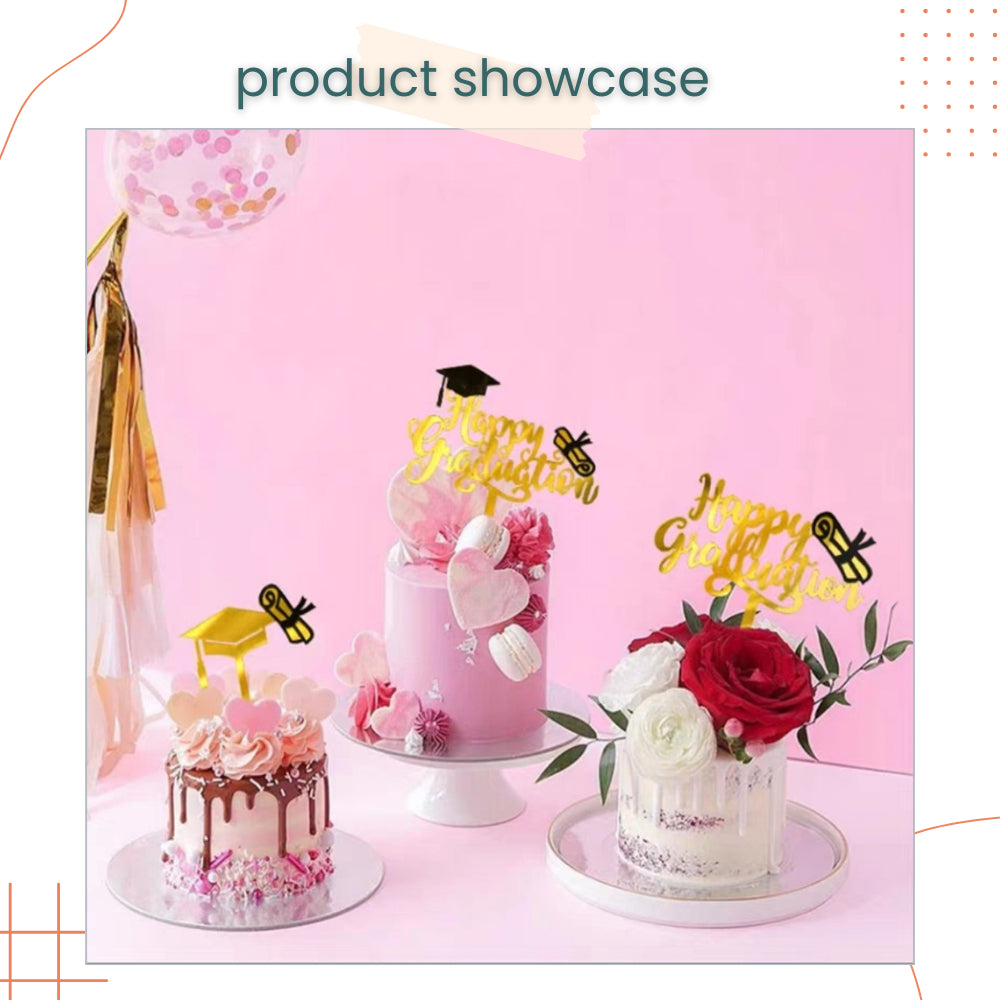 Happy Graduation Cake Topper for Cake Decoration