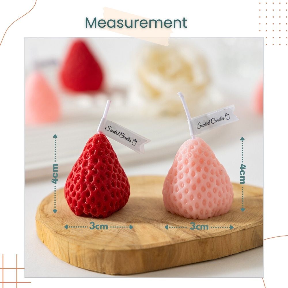 Strawberry Scented Candle Creative Ornaments for Living Home Birthday Gift