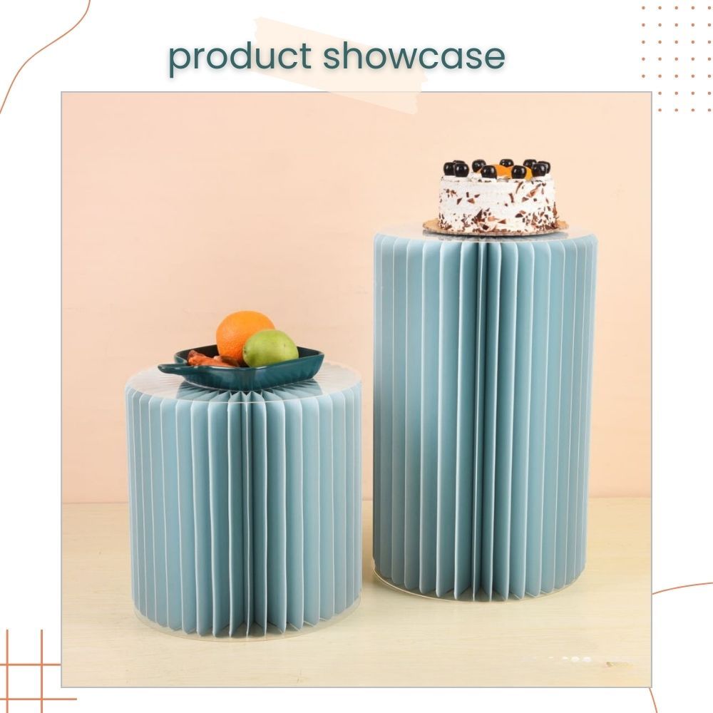 Paper Folding Stand Roman Column Dessert Table for Birthday Wedding Decoration