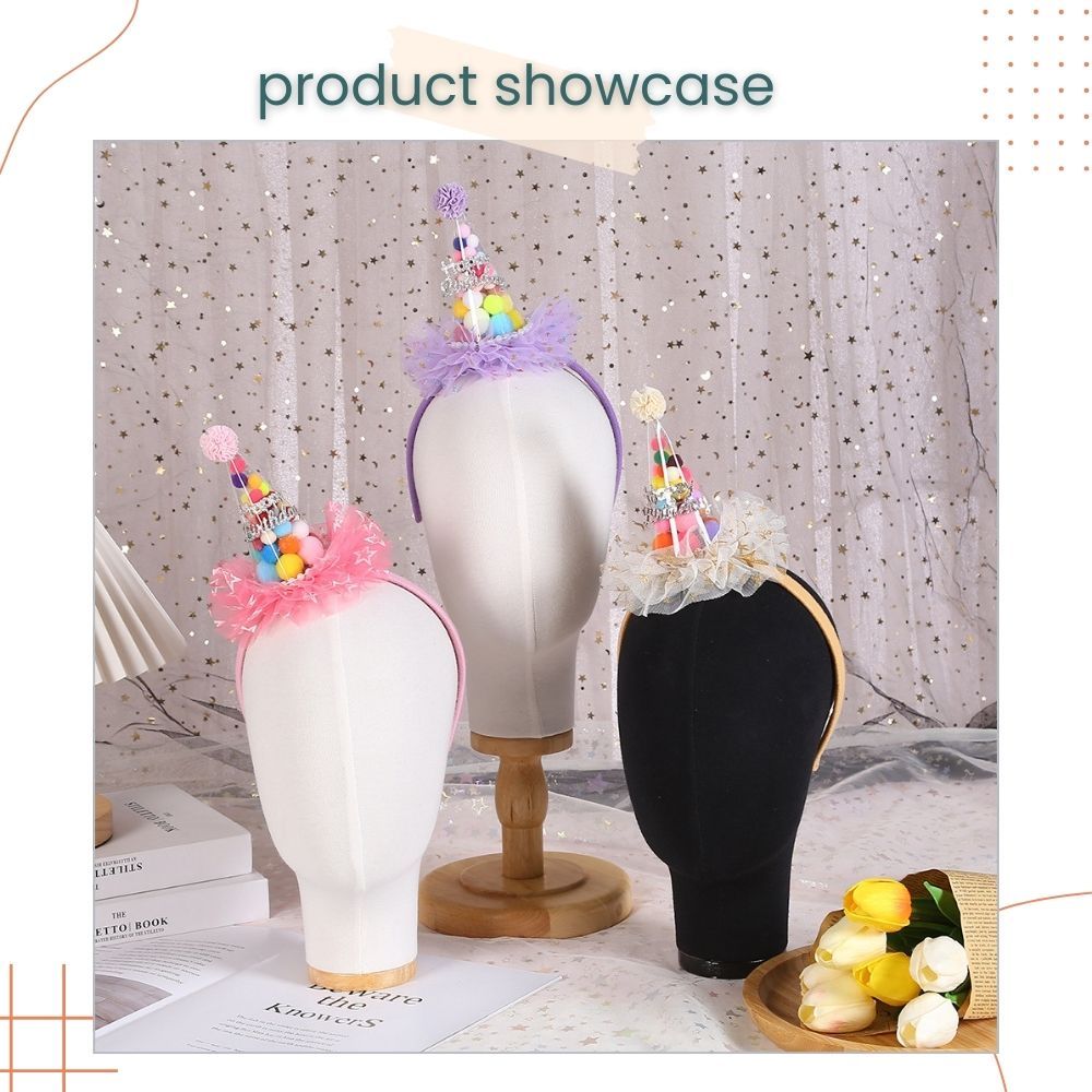 Rainbow Candy Birthday Hat Headband for Party Hair Accessories Birthday Event