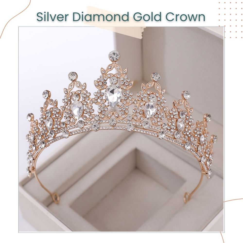 European Style Rhinestone Princess Bride Crown for Hen Party Birthday Accessories