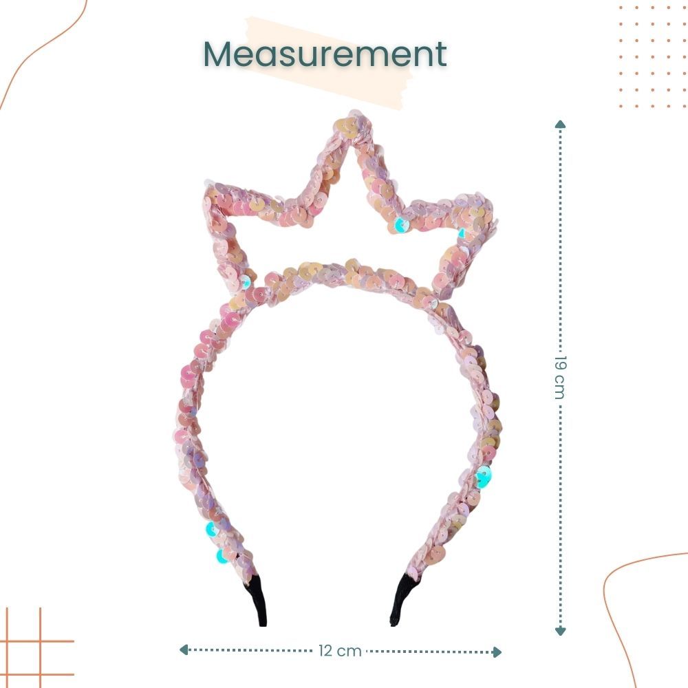 Glitter Star Crown Party Headband Tiara for Birthday Party Accessories