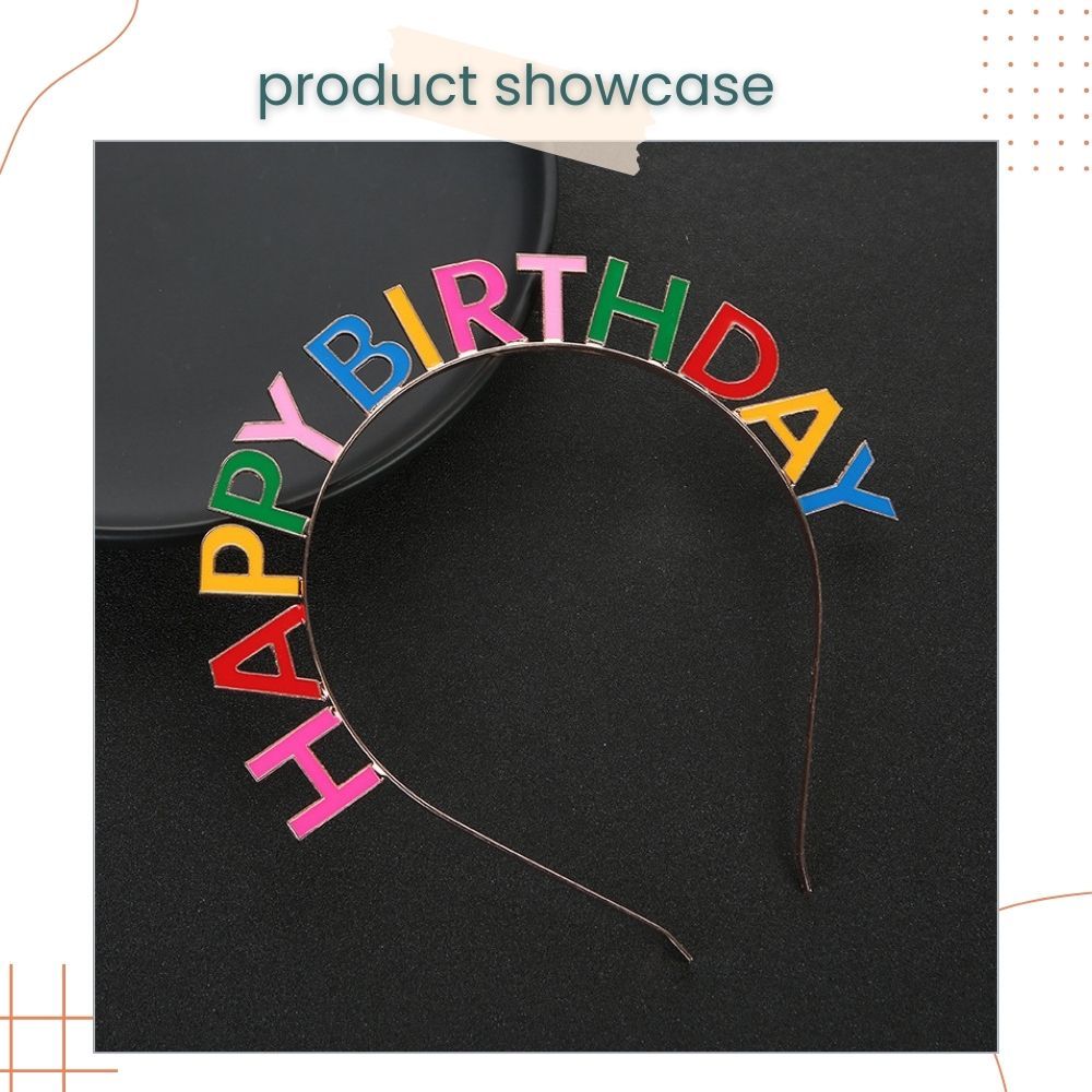 Its My Birthday Medal Colorful Headband Tiara for Birthday Accessories