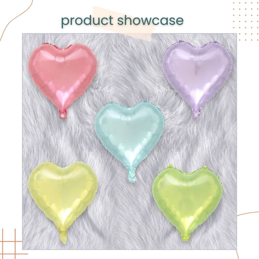 18 inch Jelly Star Heart Shaped Foil Balloon