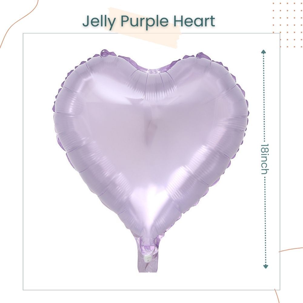 18 inch Jelly Star Heart Shaped Foil Balloon