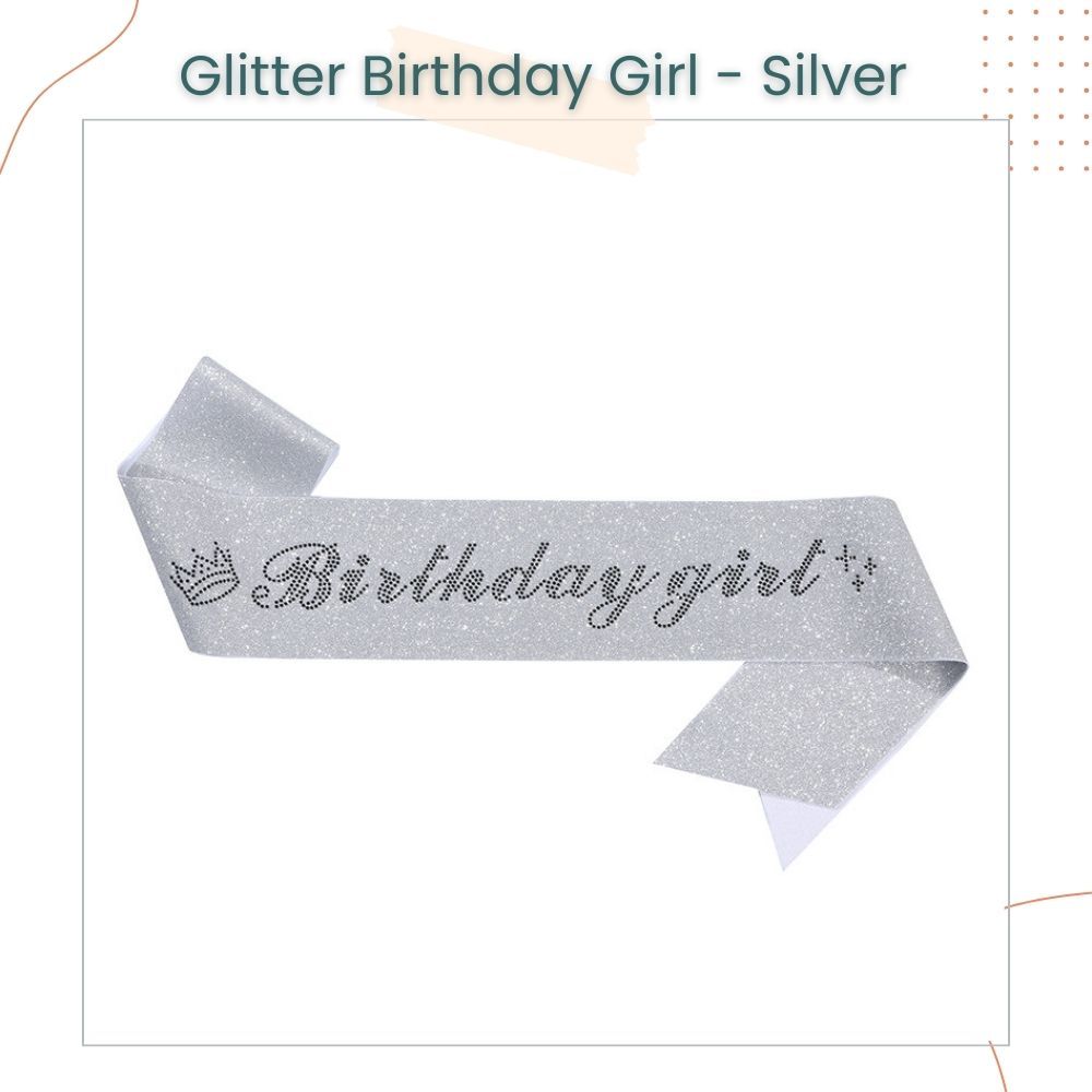 New Edition Glitter Diamond Birthday Girl Sash Party Accessories