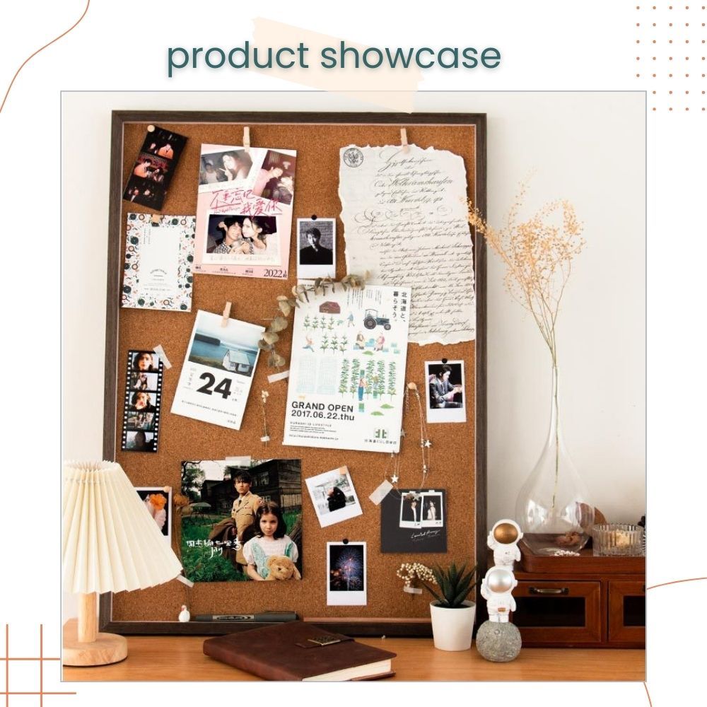 Solid Wooden Photo Frame Cok Board Decorative Wall Student Study Room Decor