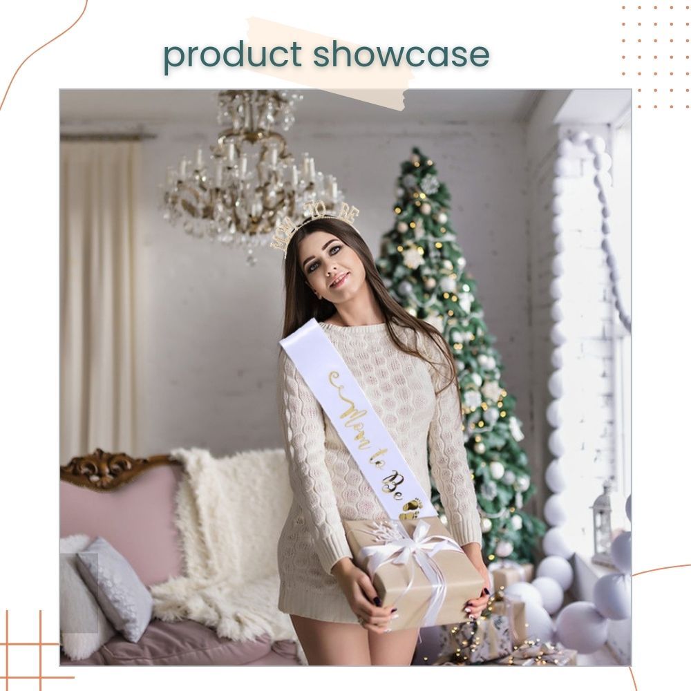 Mom To Be Satin Sash and Tiara Value Pack Set for Mummy