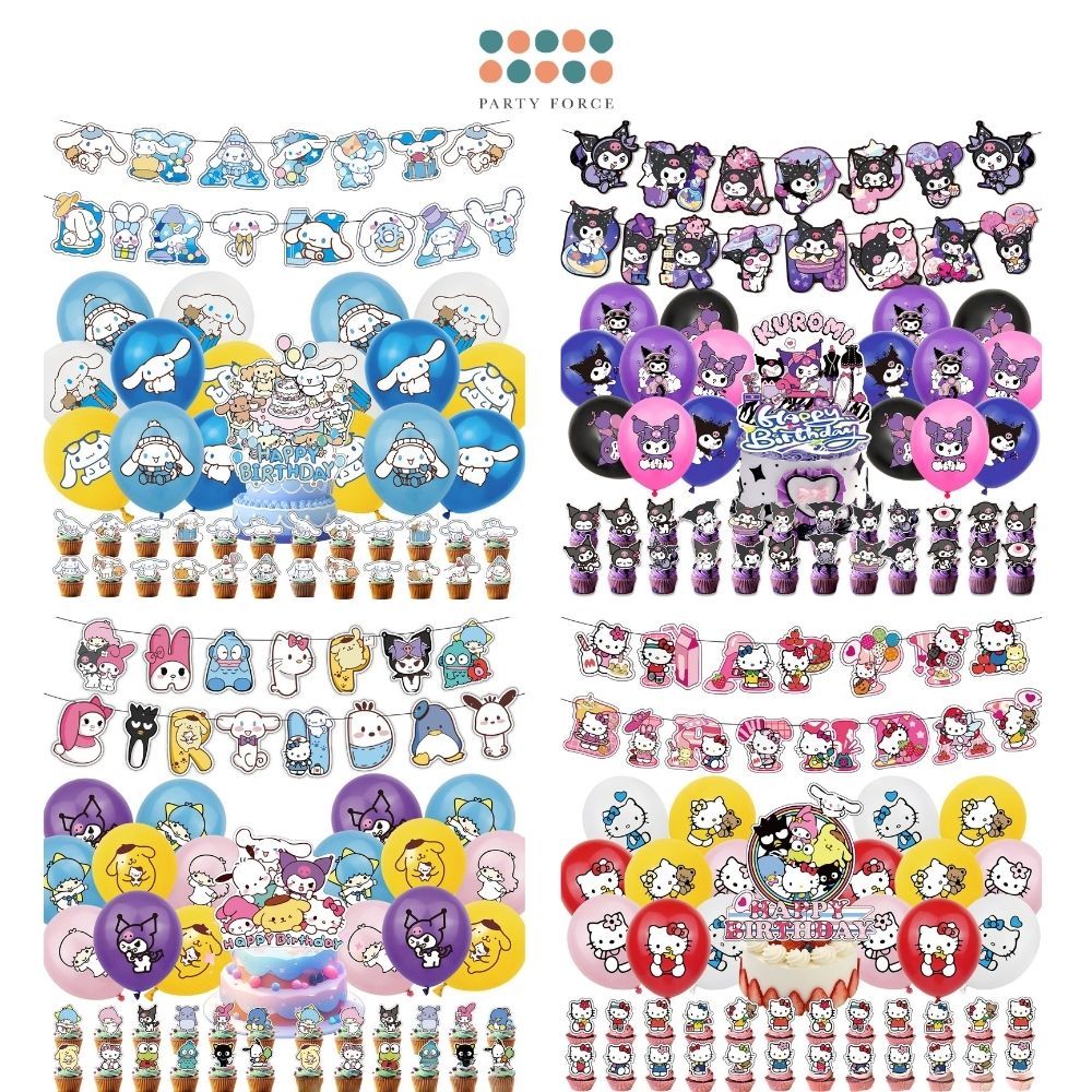 Sanrio Theme Cinnamoroll Kuromi Hello Kitty Balloon Pack for Birthday Party