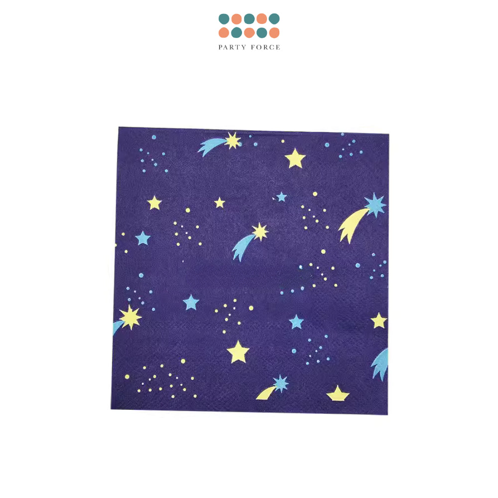 Space Theme Napkins Tableware paper plates for kids birthday parties events