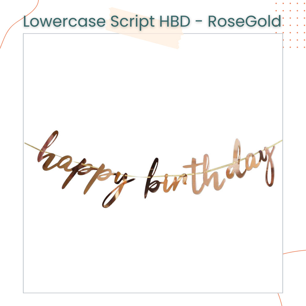 Lowercase Happy Birthday Banner Birthday for Party Decoration