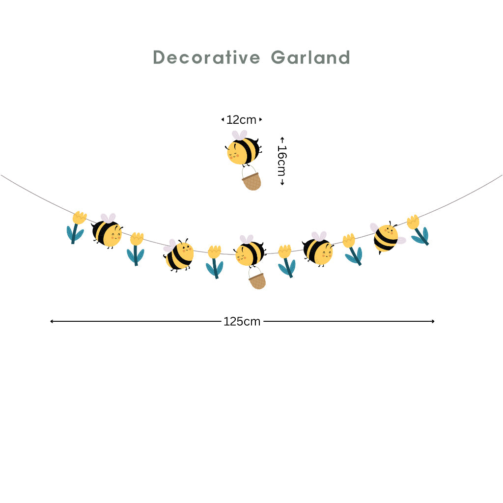 Personalised Bee Party Decoration Personalized Birthday Banner Cake Topper Cupcake Topper Customise