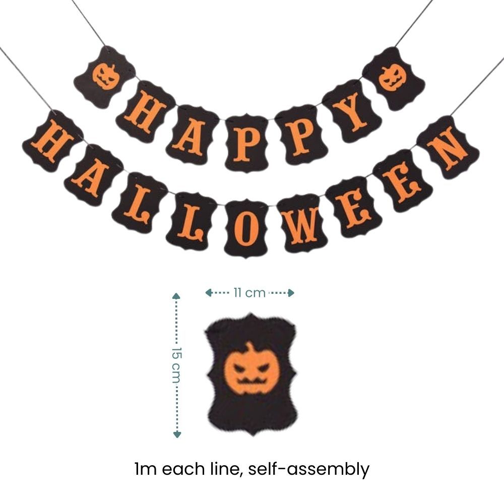Happy Halloween Banner Merry Christmas Banner for Party Celebration and Decoration
