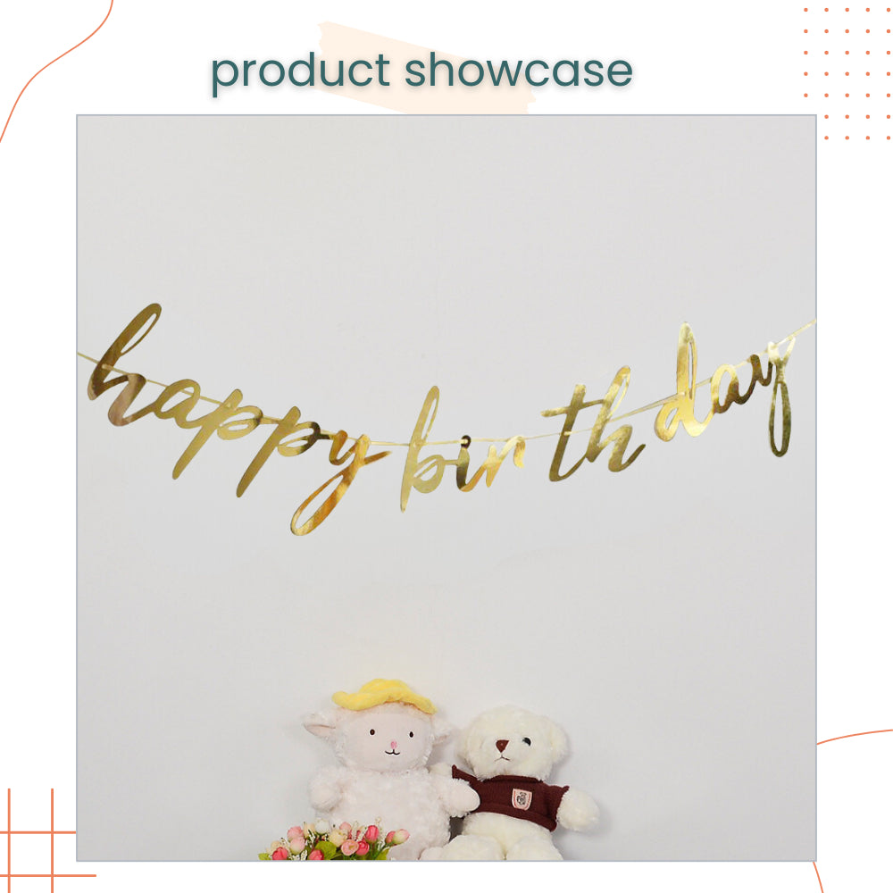 Lowercase Happy Birthday Banner Birthday for Party Decoration
