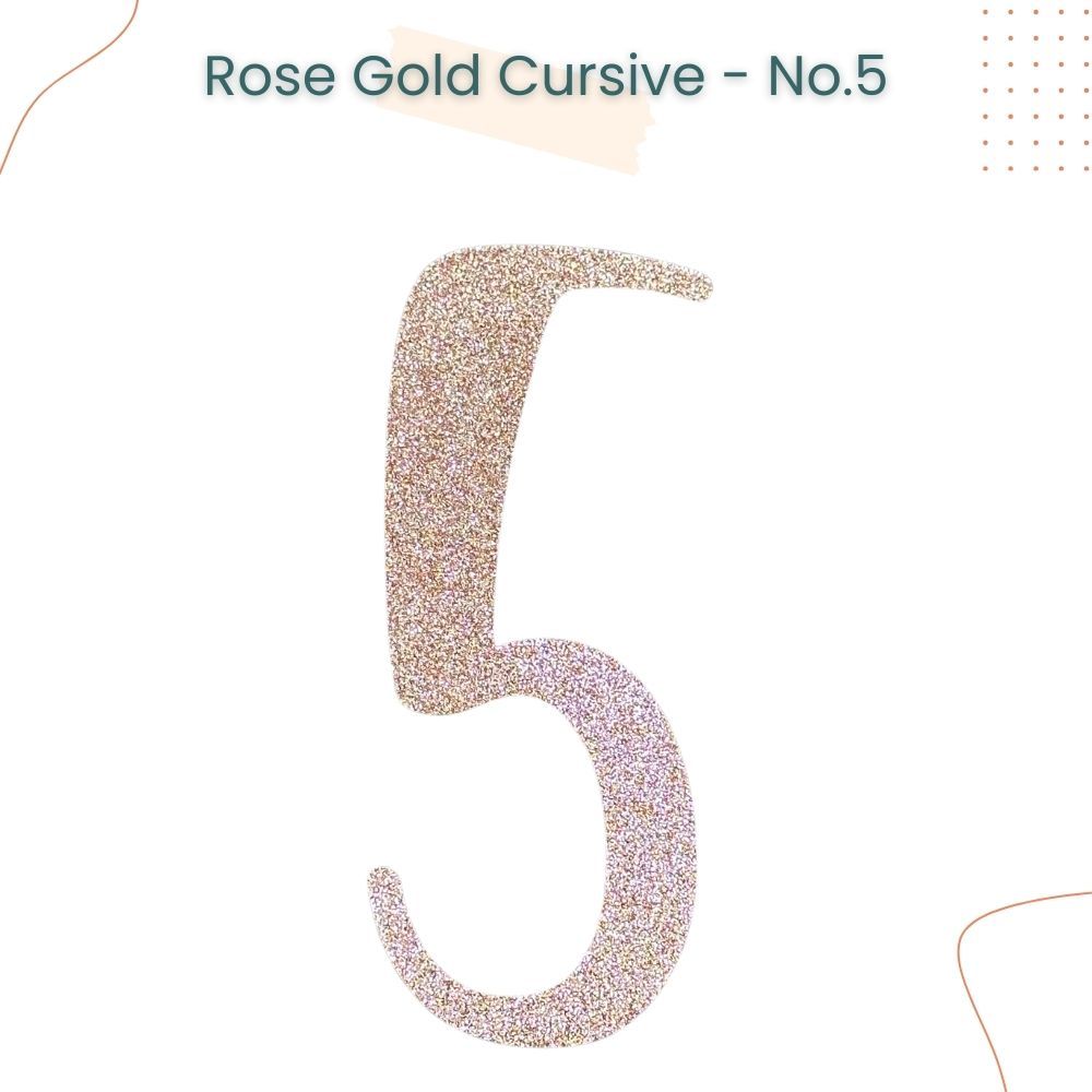 Happy Birthday Banner Rose Gold Custom Cursive Glitter Script Banner for Birthday Party