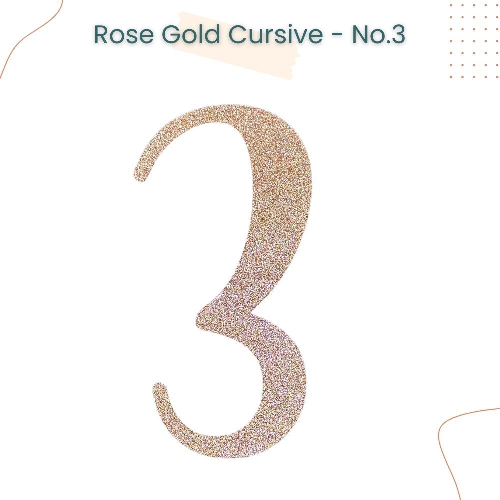 Happy Birthday Banner Rose Gold Custom Cursive Glitter Script Banner for Birthday Party