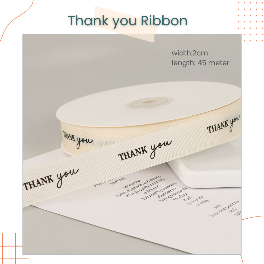 Thank you Gift ribbon for door gift wedding favors birthday goodie bag gift