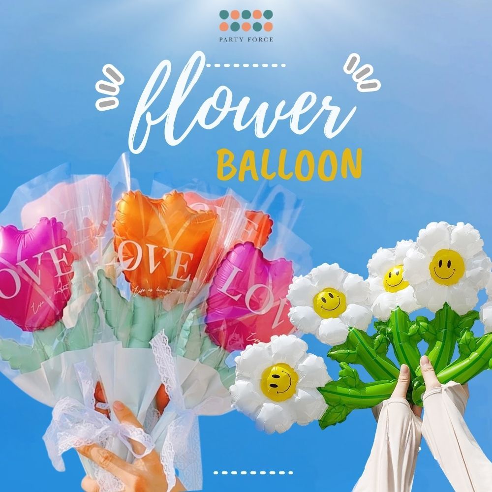 Flower Balloon Bouquet Teacher's Day Gift Daisy Heart Balloon Gift Corporate Door Gifts