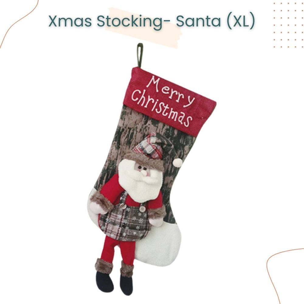 Cute Hanging Christmas Stocking Gift Bag Candy Bag
